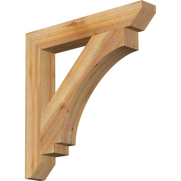 Ekena Millwork Imperial Slat Rough Sawn Bracket, Western Red Cedar, 4"W x 28"D x 28"H BKT04X28X28IMP06RWR - main